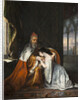 Lucrezia begging her father in law Doge Francesco Foscari to interfere in favor of her husband Jacop by Anonymous