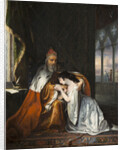 Lucrezia begging her father in law Doge Francesco Foscari to interfere in favor of her husband Jacop by Anonymous