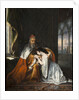 Lucrezia begging her father in law Doge Francesco Foscari to interfere in favor of her husband Jacop by Anonymous