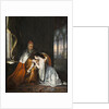 Lucrezia begging her father in law Doge Francesco Foscari to interfere in favor of her husband Jacop by Anonymous