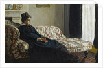 Méditation. Madame Monet au canapé, c. 1871 by Anonymous