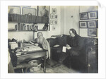 Leo Tolstoy with his secretary Vladimir Chertkov at the Yasnaya Polyana on 29 March 1909, 1909 by Anonymous