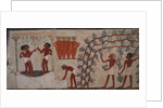 Harvesting grapes and Winemaking. The Tomb of Nakht, ca 1380 BC by Anonymous