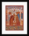 Monastic consecration of Saint Abraham of Rostov. Fresco of the Church of Saint John The Apostle in by Anonymous
