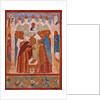 Monastic consecration of Saint Abraham of Rostov. Fresco of the Church of Saint John The Apostle in by Anonymous