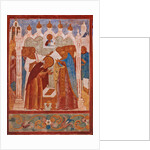 Monastic consecration of Saint Abraham of Rostov. Fresco of the Church of Saint John The Apostle in by Anonymous