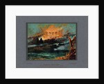 Valhalla on fire. Stage design for the opera Twilight of the Gods by Richard Wagner, 1896 by Anonymous