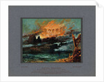 Valhalla on fire. Stage design for the opera Twilight of the Gods by Richard Wagner, 1896 by Anonymous