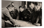 General Heinz Guderian (2nd from right) and the Red Army commissar Borovensky (3nd from right) durin by Anonymous