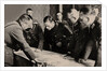 General Heinz Guderian (2nd from right) and the Red Army commissar Borovensky (3nd from right) durin by Anonymous
