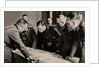 General Heinz Guderian (2nd from right) and the Red Army commissar Borovensky (3nd from right) durin by Anonymous