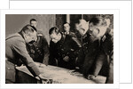 General Heinz Guderian (2nd from right) and the Red Army commissar Borovensky (3nd from right) durin by Anonymous