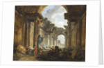 Imaginary View of the Grand Gallery of the Louvre in Ruins, 1796 by Anonymous