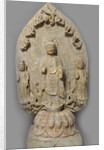 Votive Stele with Buddha and two Bodhisattvas, 534-550 by Anonymous
