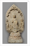 Votive Stele with Buddha and two Bodhisattvas, 534-550 by Anonymous