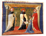 Illustration from Statuti della Società dei Drappieri, 1407 by Anonymous