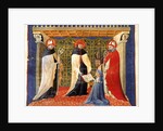 Illustration from Statuti della Società dei Drappieri, 1407 by Anonymous