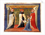 Illustration from Statuti della Società dei Drappieri, 1407 by Anonymous