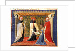 Illustration from Statuti della Società dei Drappieri, 1407 by Anonymous