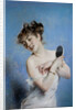 La Toilette (Young Woman in Déshabillé with a Mirror), c. 1880 by Anonymous