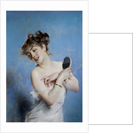 La Toilette (Young Woman in Déshabillé with a Mirror), c. 1880 by Anonymous