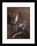 Young Woman, seated, wearing gloves, ca 1897 by Anonymous