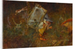 Gnome carrying a weather frog by Anonymous