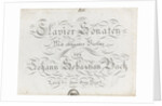 Title page of the six sonatas for violin and obbligato harpsichord, Between 1800 and 1805 by Anonymous