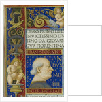 A leaf from the La Sforziada with the portrait of Francesco Sforza in the initial space, 1479 by Anonymous