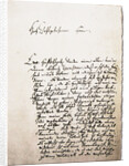 Letter to his friend, Georg Erdmann from 28.10.1730, 1730 by Anonymous