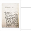 Letter to his friend, Georg Erdmann from 28.10.1730, 1730 by Anonymous