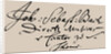 Signature of Johann Sebastian Bach by Anonymous