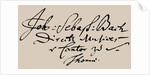 Signature of Johann Sebastian Bach by Anonymous