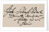 Signature of Johann Sebastian Bach by Anonymous