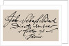 Signature of Johann Sebastian Bach by Anonymous