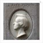 Portrait relief of Frédéric Chopin in the Père-Lachaise Cemetery, 1849 by Anonymous
