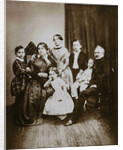 The Tchaikovsky family. Left to right: Pyotr, Alexandra Andreyevna, Alexandra, Zinaida, Nikolai, Ipp by Anonymous