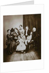 The Tchaikovsky family. Left to right: Pyotr, Alexandra Andreyevna, Alexandra, Zinaida, Nikolai, Ipp by Anonymous
