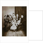 The Tchaikovsky family. Left to right: Pyotr, Alexandra Andreyevna, Alexandra, Zinaida, Nikolai, Ipp by Anonymous