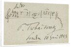 Musical quotation from the Cradle song op. 16 no. 1 in A flat minor, 1893 by Anonymous