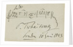 Musical quotation from the Cradle song op. 16 no. 1 in A flat minor, 1893 by Anonymous