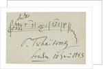 Musical quotation from the Cradle song op. 16 no. 1 in A flat minor, 1893 by Anonymous