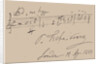 Musical quotation from the Suite No. 1, Op. 43, 1889 by Anonymous
