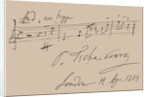 Musical quotation from the Suite No. 1, Op. 43, 1889 by Anonymous