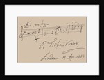 Musical quotation from the Suite No. 1, Op. 43, 1889 by Anonymous