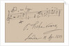 Musical quotation from the Suite No. 1, Op. 43, 1889 by Anonymous