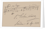 Musical quotation from the Suite No. 1, Op. 43, 1889 by Anonymous