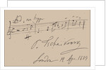 Musical quotation from the Suite No. 1, Op. 43, 1889 by Anonymous