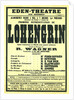 Premiere Poster for the opera Lohengrin by Richard Wagner in the Éden Théâtre, Paris, 1887 by Anonymous