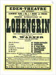 Premiere Poster for the opera Lohengrin by Richard Wagner in the Éden Théâtre, Paris, 1887 by Anonymous